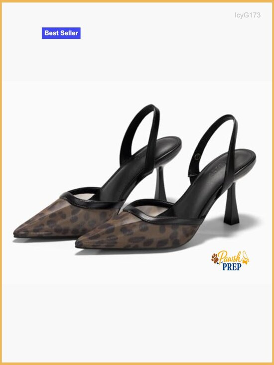 Amazon.com | YIYA Women Mesh Kitten Heels Slingback Closed Pointed Toe Stiletto Pumps Sexy Party Dress
